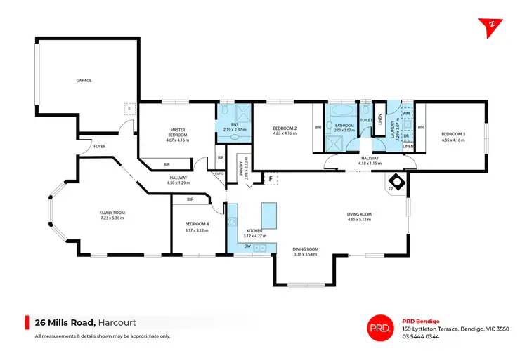 Floorplan of Homely house listing, 26 Mills Road, Harcourt VIC 3453