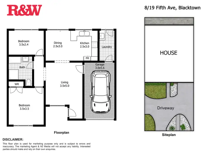 Floorplan of Homely townhouse listing, 8/19 Fifth Avenue, Blacktown NSW 2148