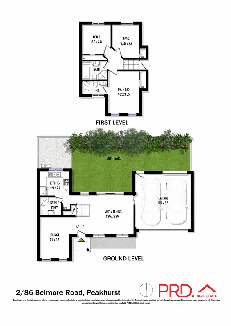 Floorplan of Homely townhouse listing, 2/86 Belmore Road, Peakhurst NSW 2210
