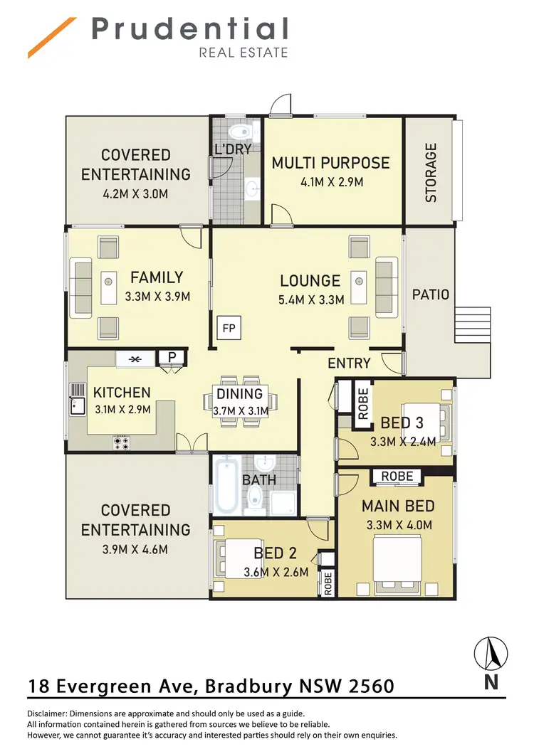 Floorplan of Homely house listing, 18 Evergreen Avenue, Bradbury NSW 2560