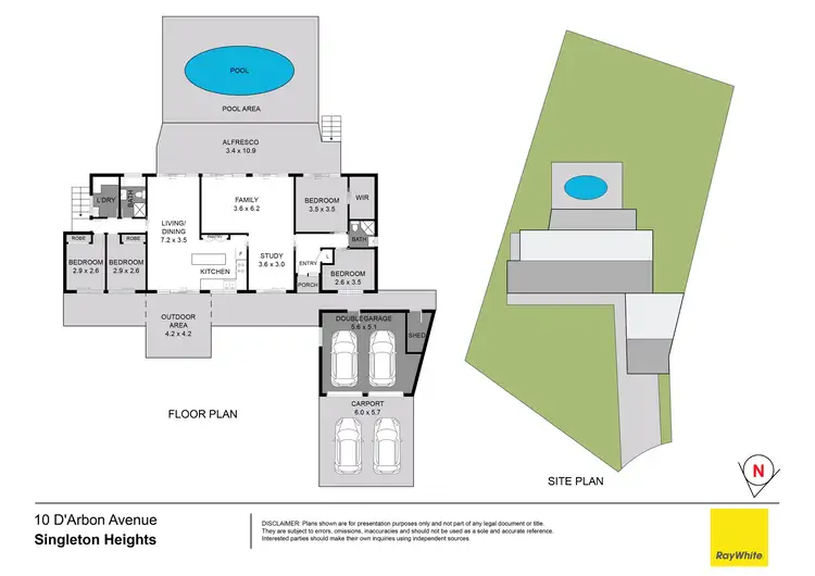 Floorplan of Homely house listing, 10 D'Arbon Avenue, Singleton NSW 2330