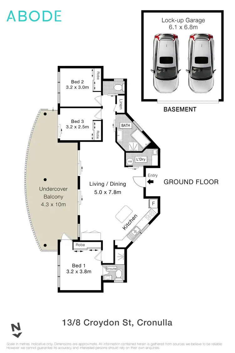 Floorplan of Homely apartment listing, 13/8-10 Croydon Street, Cronulla NSW 2230