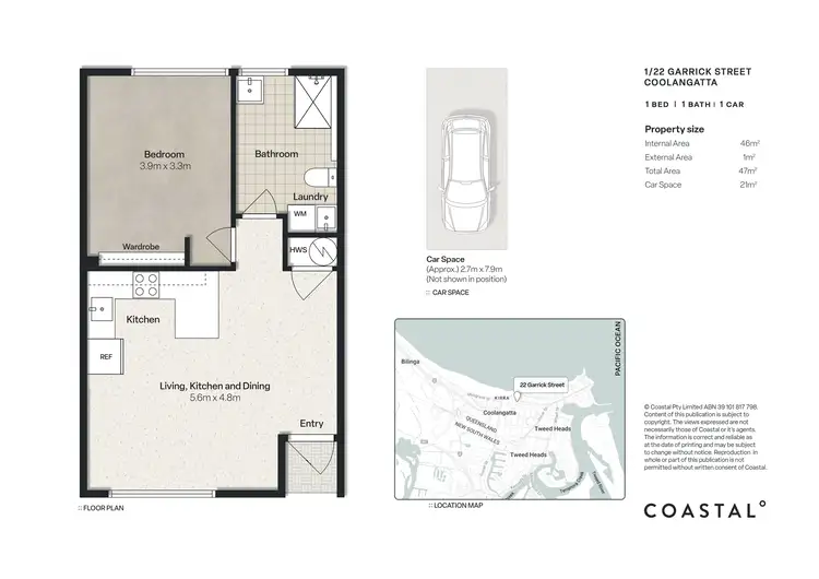 Floorplan of Homely unit listing, 1/22 Garrick Street, Coolangatta QLD 4225