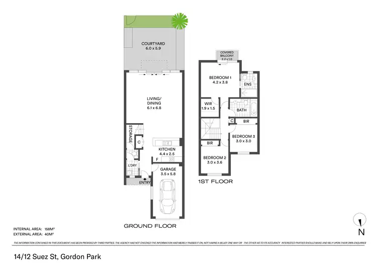 Floorplan of Homely townhouse listing, 14/12 Suez Street, Gordon Park QLD 4031
