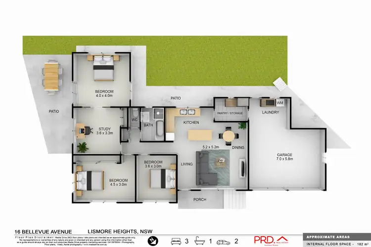 Floorplan of Homely house listing, 16 Bellevue Avenue, Lismore Heights NSW 2480
