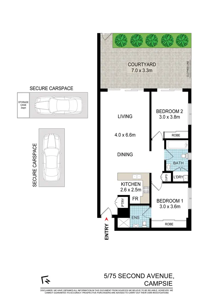 Floorplan of Homely apartment listing, 5/75-83 Second Avenue, Campsie NSW 2194