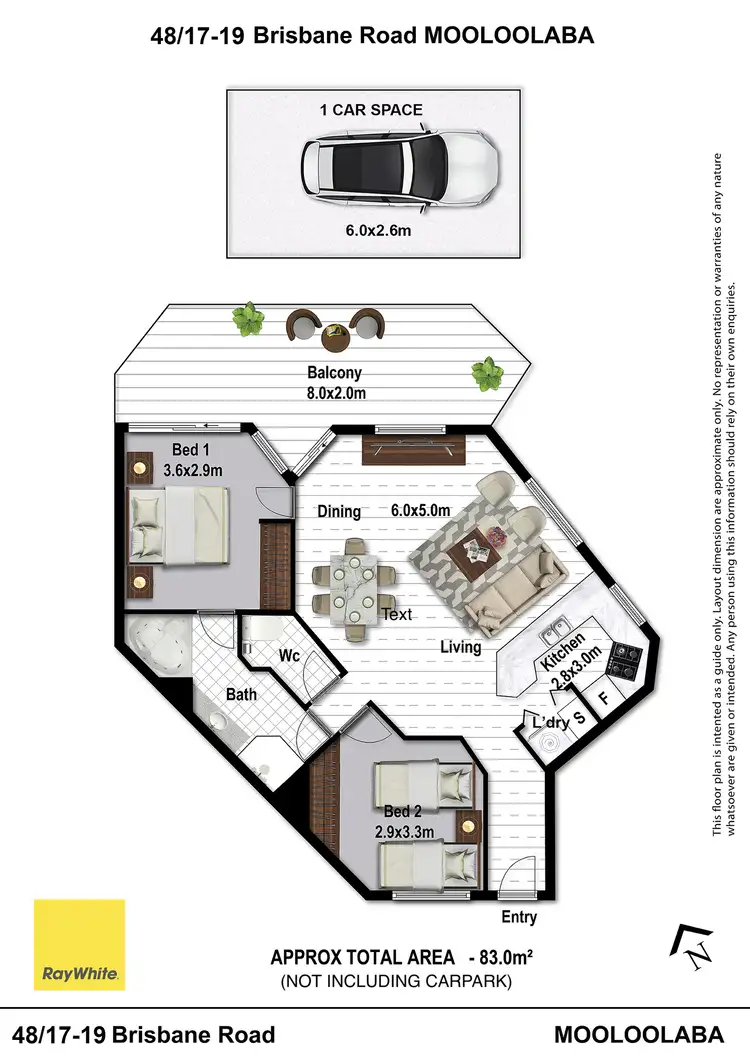 Floorplan of Homely unit listing, 48/17-19 Brisbane Road, Mooloolaba QLD 4557