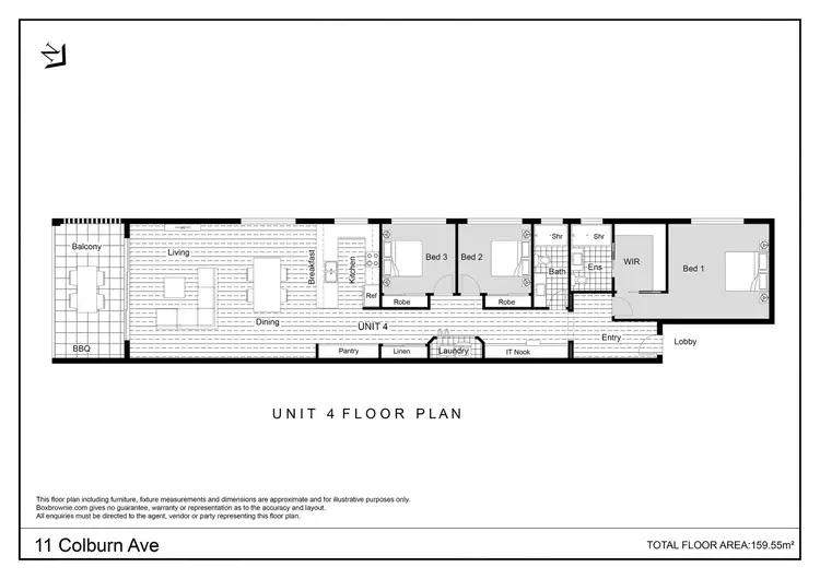 Floorplan of Homely apartment listing, 4/11 Colburn Avenue, Victoria Point QLD 4165