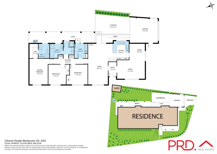 Floorplan of Homely house listing, 5 Rowan Parade, Wendouree VIC 3355