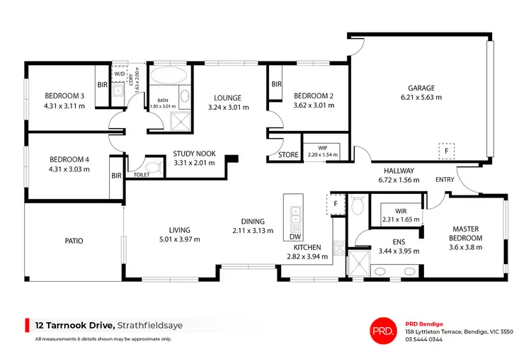 Floorplan of Homely house listing, 12 Tarrnook Drive, Strathfieldsaye VIC 3551