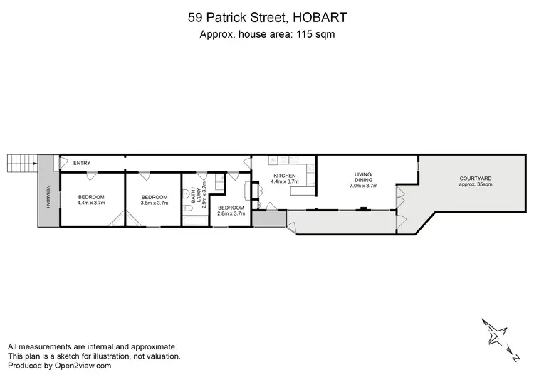 Floorplan of Homely house listing, 59 Patrick Street, Hobart TAS 7000