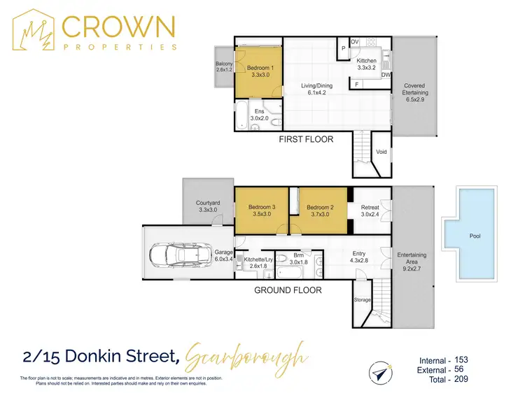 Floorplan of Homely townhouse listing, 2/9-15 Donkin Street, Scarborough QLD 4020