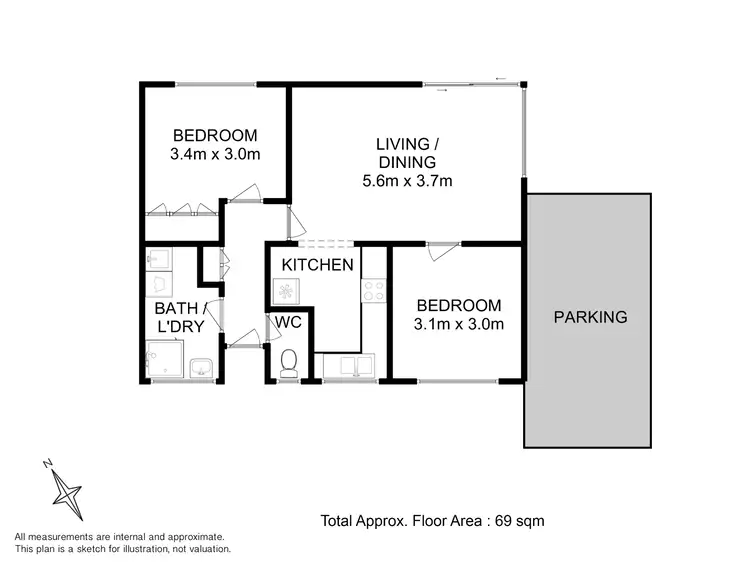 Floorplan of Homely unit listing, 11/25 Osborne Esplanade, Kingston Beach TAS 7050