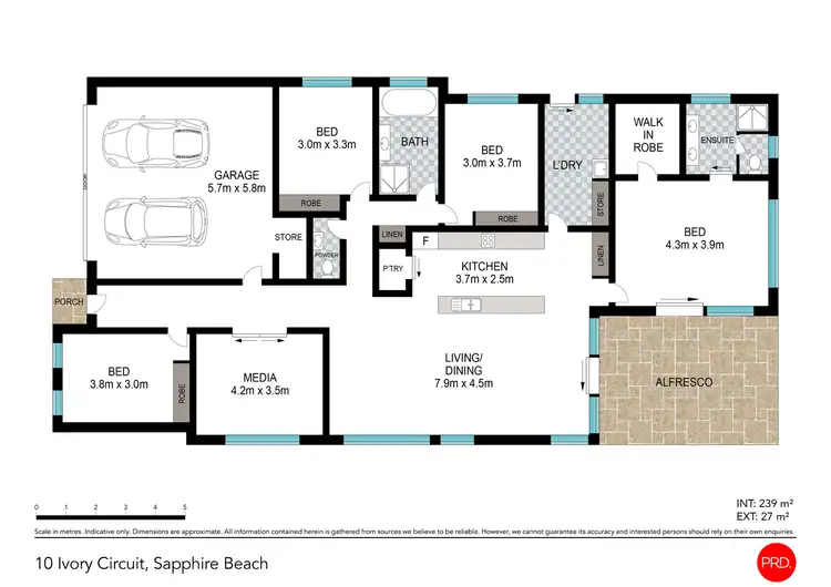 Floorplan of Homely house listing, 10 Ivory Circuit, Sapphire Beach NSW 2450