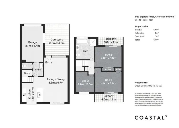 Floorplan of Homely semi-detached listing, 2/39 Sigatoka Place, Clear Island Waters QLD 4226