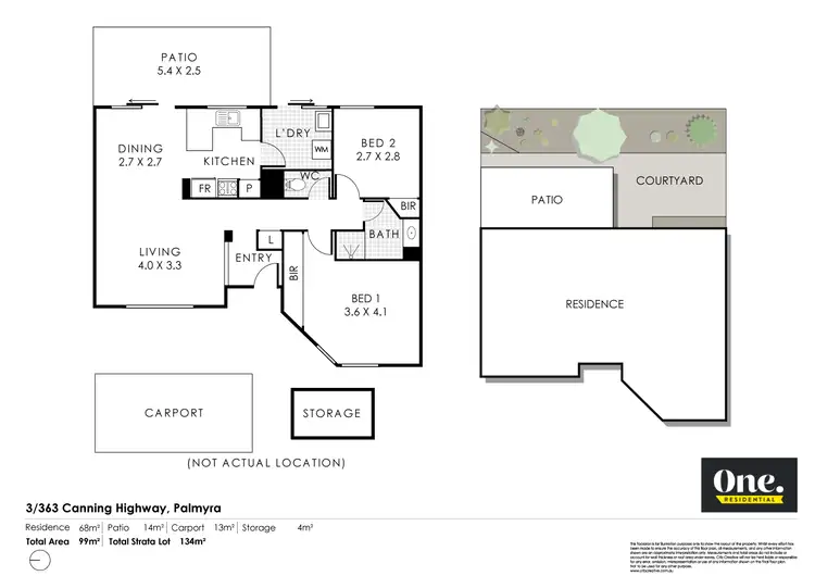 Floorplan of Homely villa listing, 3/363 Canning Highway, Palmyra WA 6157