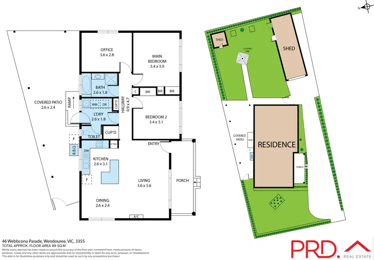 Floorplan of Homely house listing, 46 Webbcona Parade, Wendouree VIC 3355