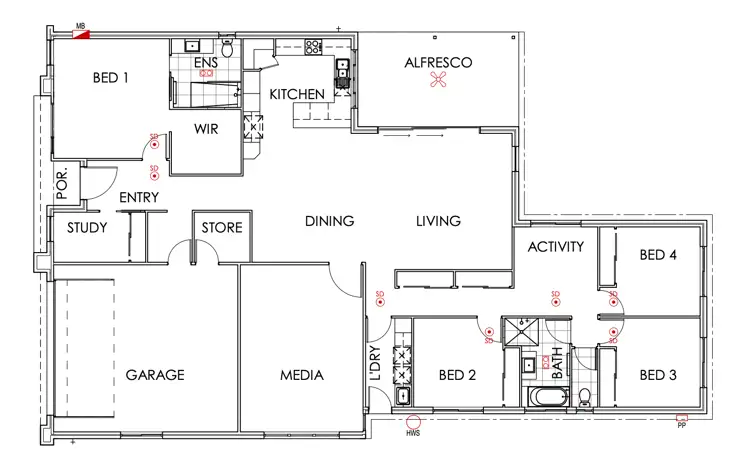 Floorplan of Homely house listing, 16 O'Neill Circuit, Kearneys Spring QLD 4350