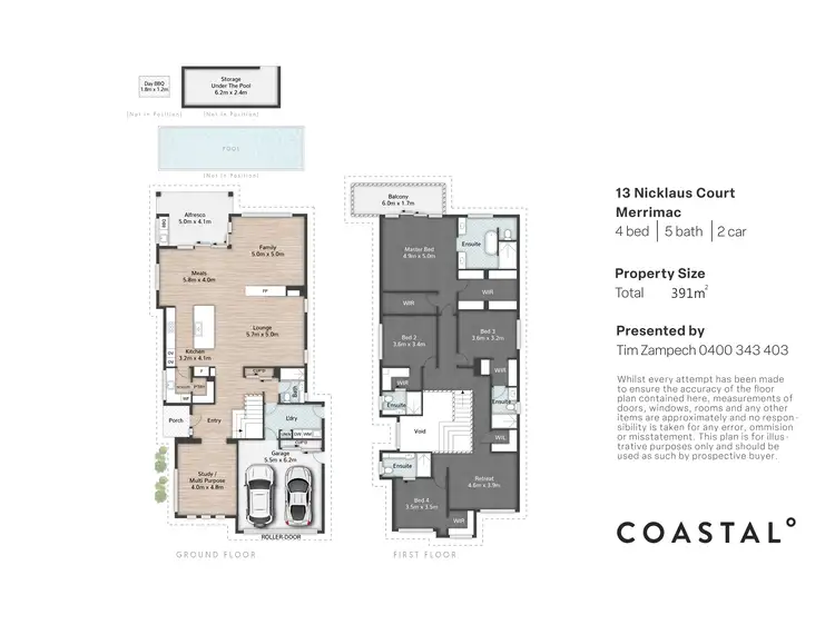 Floorplan of Homely house listing, 13 Nicklaus Court, Merrimac QLD 4226