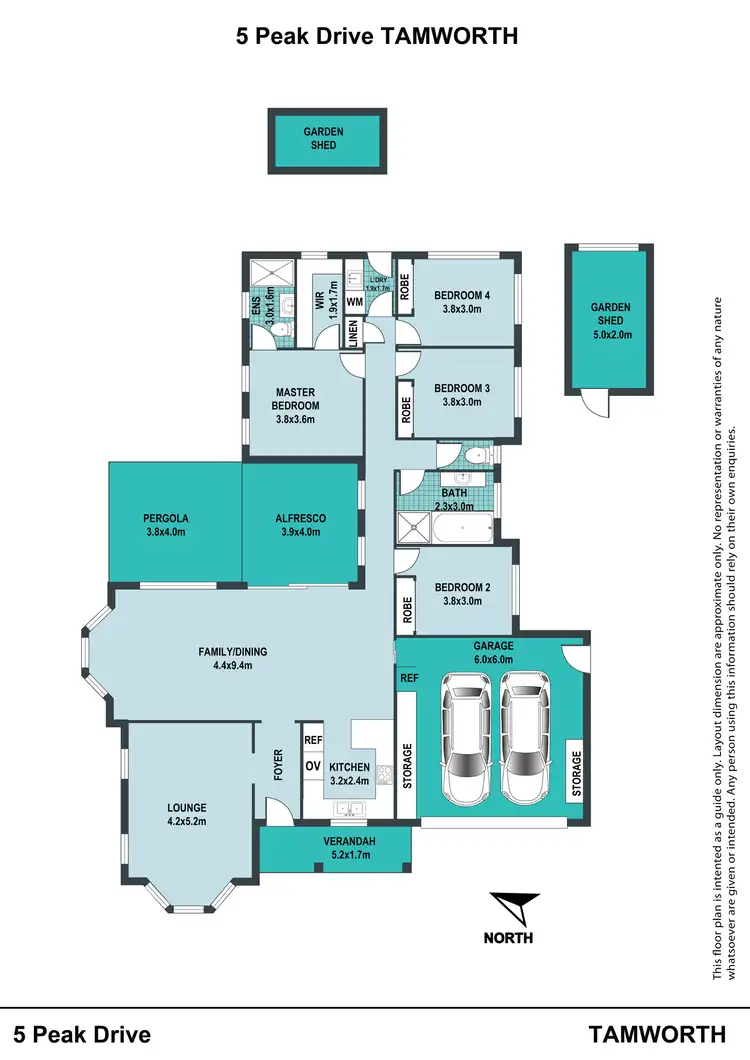 Floorplan of Homely house listing, 5 Peak Drive, Tamworth NSW 2340
