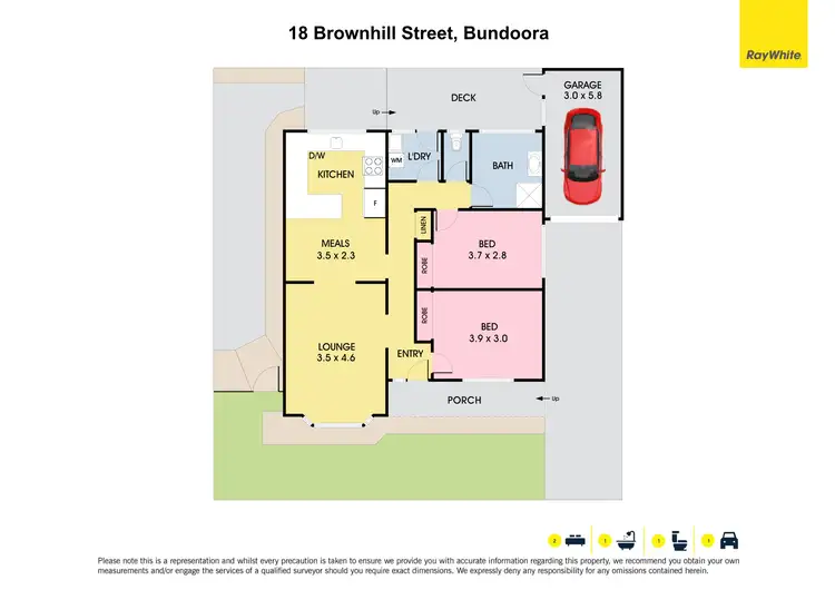 Floorplan of Homely unit listing, 18 Brownhill Street, Bundoora VIC 3083