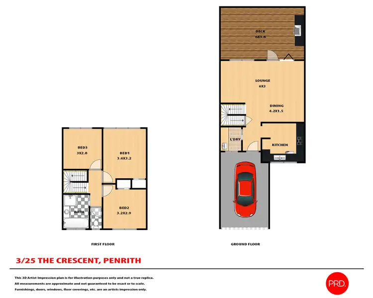 Floorplan of Homely townhouse listing, 3/25 The Crescent, Penrith NSW 2750