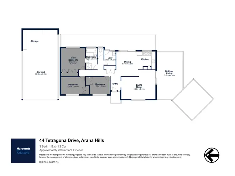 Floorplan of Homely house listing, 44 Tetragona Drive, Arana Hills QLD 4054