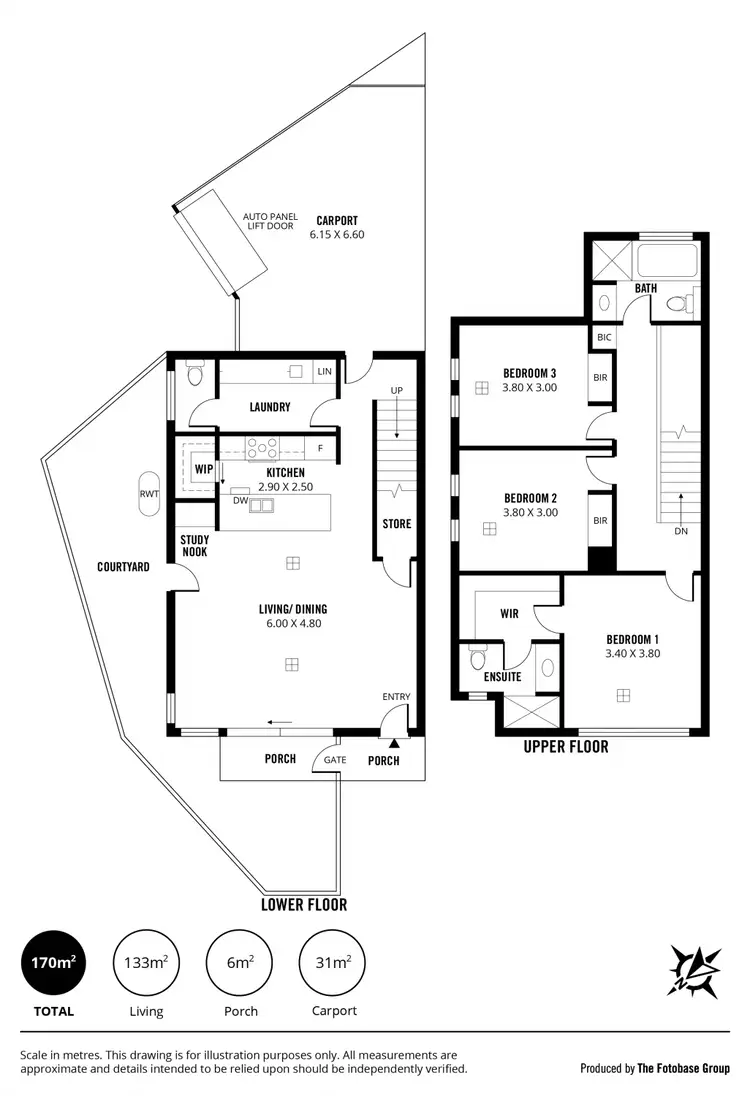 Floorplan of Homely townhouse listing, 18D Deans Road, Campbelltown SA 5074