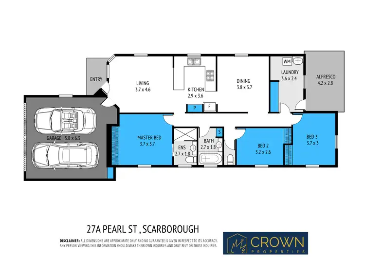 Floorplan of Homely house listing, 27A Pearl Street, Scarborough QLD 4020
