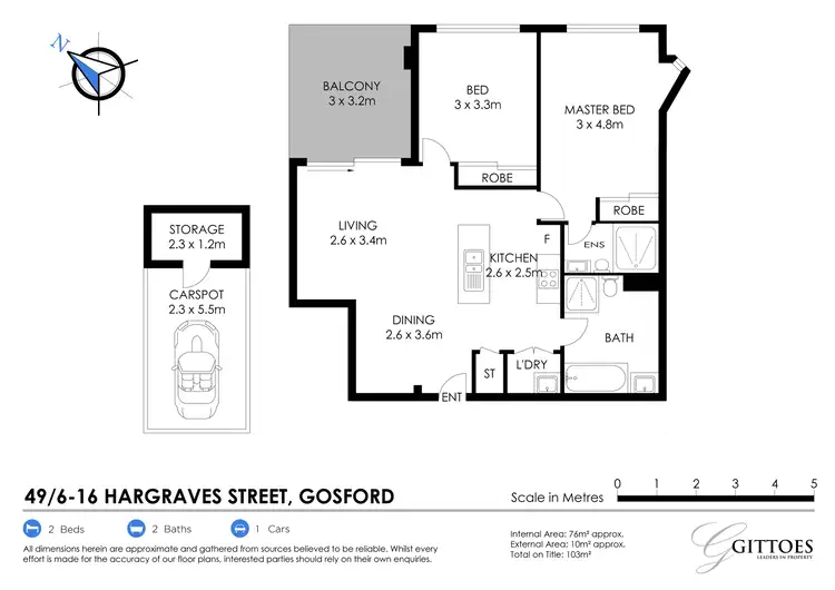 Floorplan of Homely unit listing, 49/6-16 Hargraves Street, Gosford NSW 2250