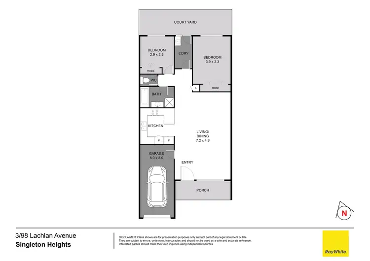 Floorplan of Homely unit listing, 3/98 Lachlan Avenue, Singleton NSW 2330