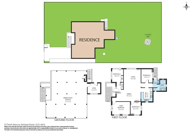Floorplan of Homely house listing, 57 Tenth Avenue, Railway Estate QLD 4810