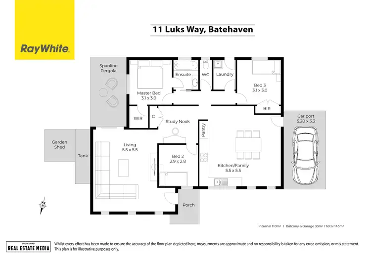 Floorplan of Homely house listing, 11 Luks Way, Batehaven NSW 2536