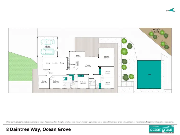 Floorplan of Homely house listing, 8 Daintree Way, Ocean Grove VIC 3226