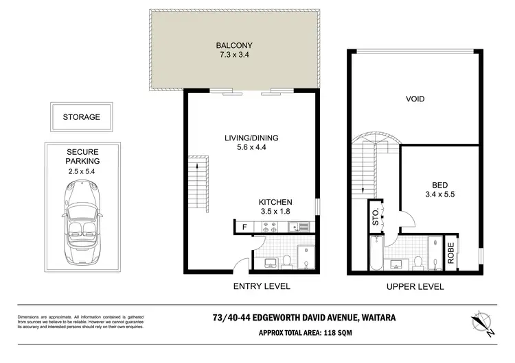 Floorplan of Homely apartment listing, 73/40-44 Edgeworth David Avenue, Waitara NSW 2077