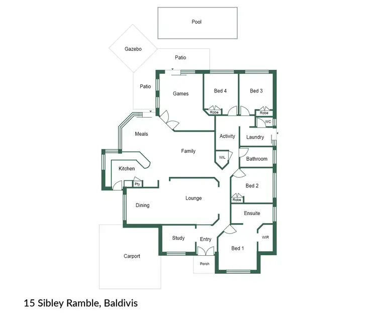 Floorplan of Homely house listing, 15 Sibley Ramble, Baldivis WA 6171