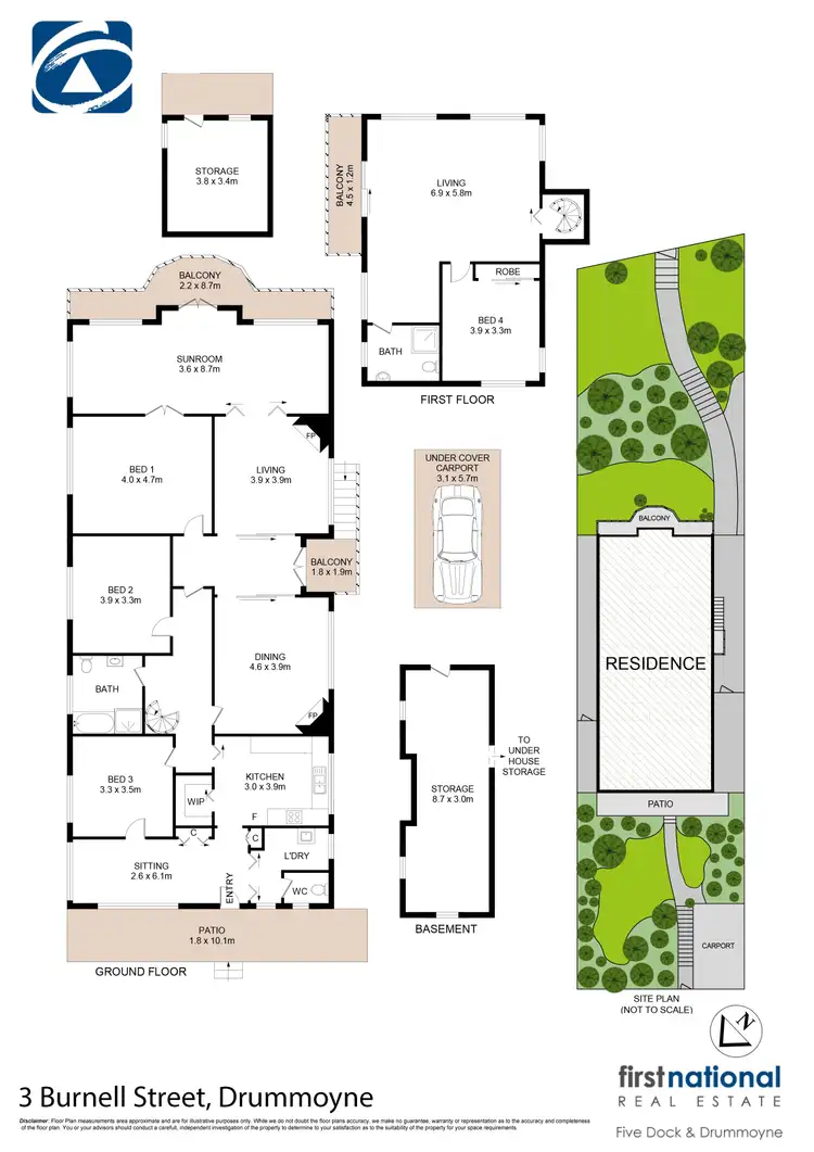 Floorplan of Homely house listing, 3 Burnell Street, Drummoyne NSW 2047