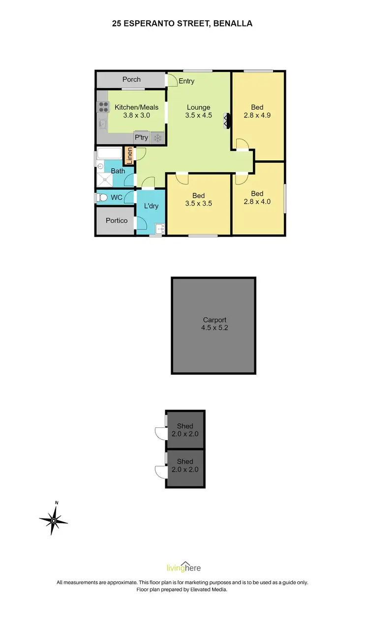 Floorplan of Homely house listing, 25 Esperanto Street, Benalla VIC 3672