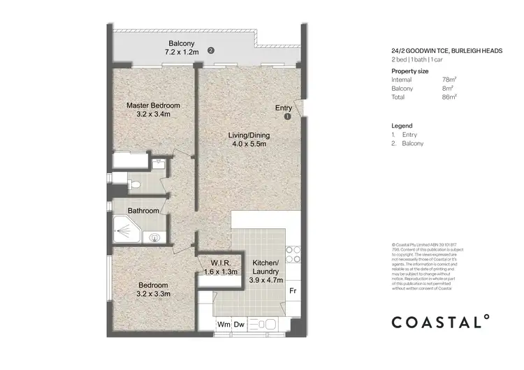 Floorplan of Homely unit listing, 24/2 Goodwin Terrace, Burleigh Heads QLD 4220