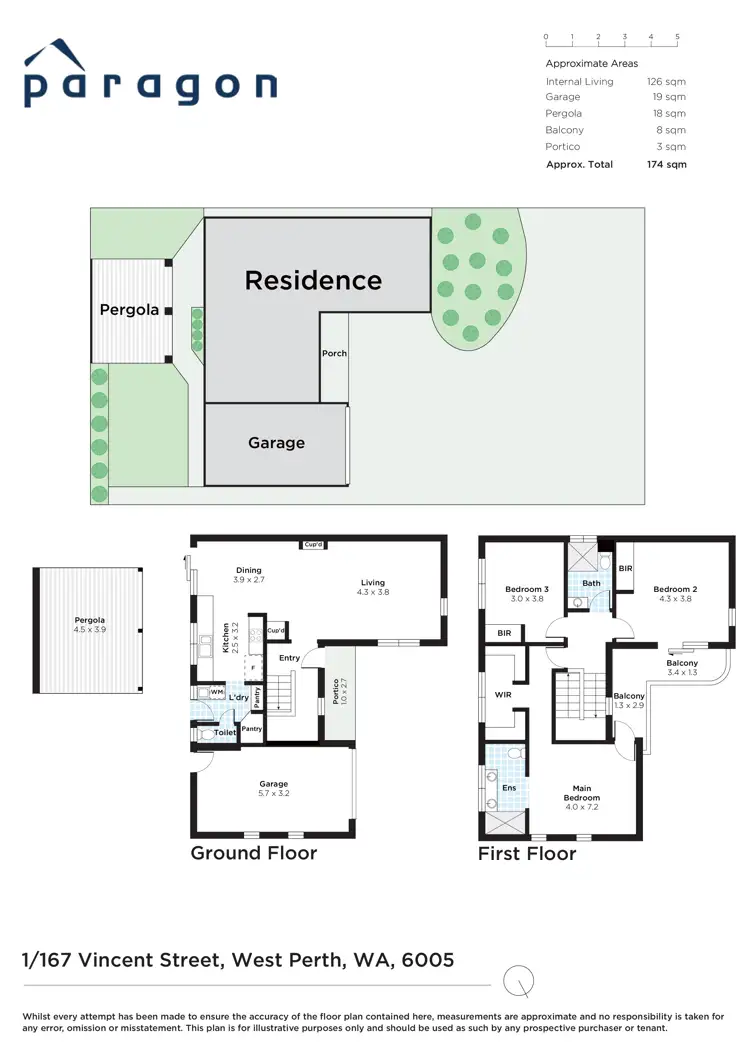 Floorplan of Homely townhouse listing, 1/167 Vincent Street, West Perth WA 6005