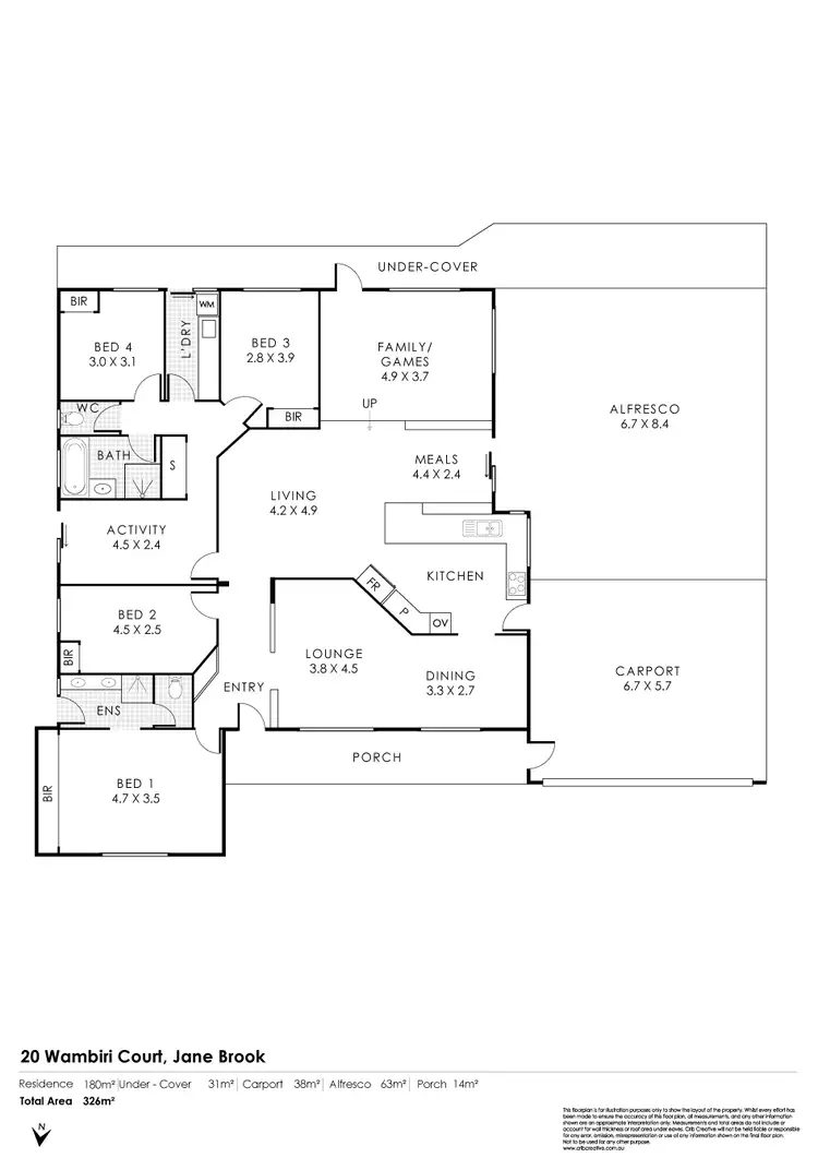Floorplan of Homely house listing, 20 Wambiri Court, Jane Brook WA 6056