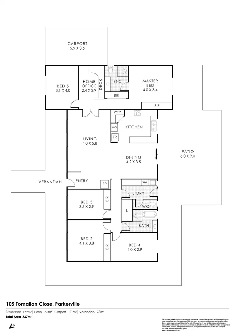 Floorplan of Homely house listing, 105 Tomallan Close, Parkerville WA 6081