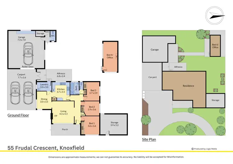Floorplan of Homely house listing, 55 Frudal Crescent, Knoxfield VIC 3180
