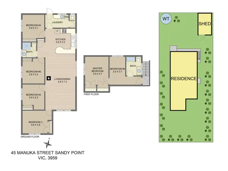 Floorplan of Homely house listing, 45 Manuka St, Sandy Point VIC 3959