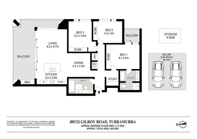 Floorplan of Homely apartment listing, 305/23-29 Gilroy Road, Turramurra NSW 2074