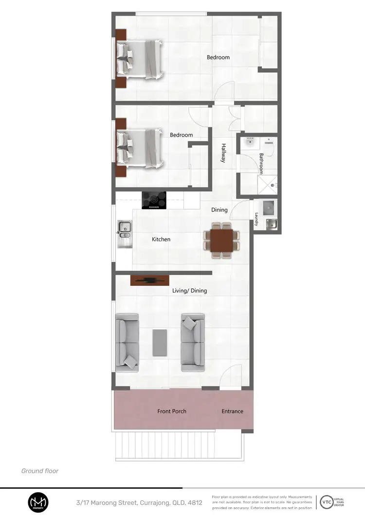 Floorplan of Homely unit listing, 3/17 Maroong Street, Currajong QLD 4812