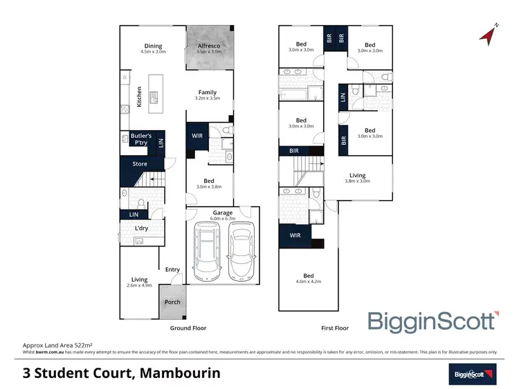 Floorplan of Homely house listing, 3 Student Court, Werribee VIC 3030