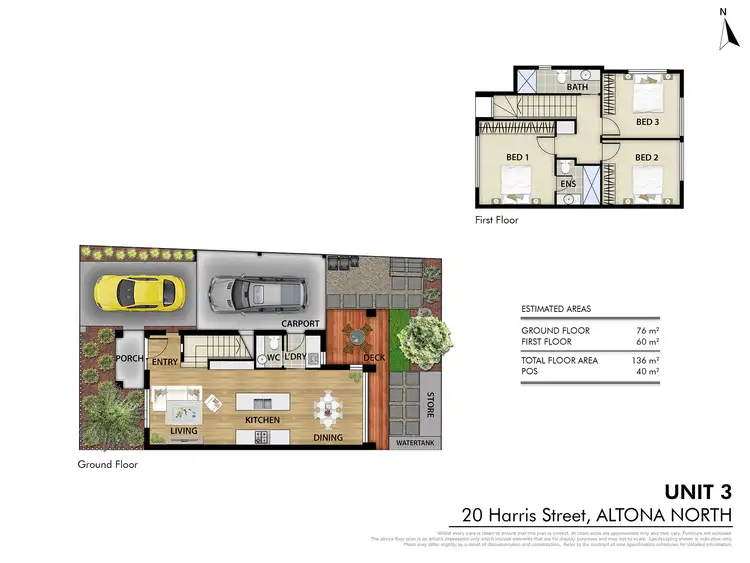 Floorplan of Homely townhouse listing, 3/20 Harris Street, Altona North VIC 3025