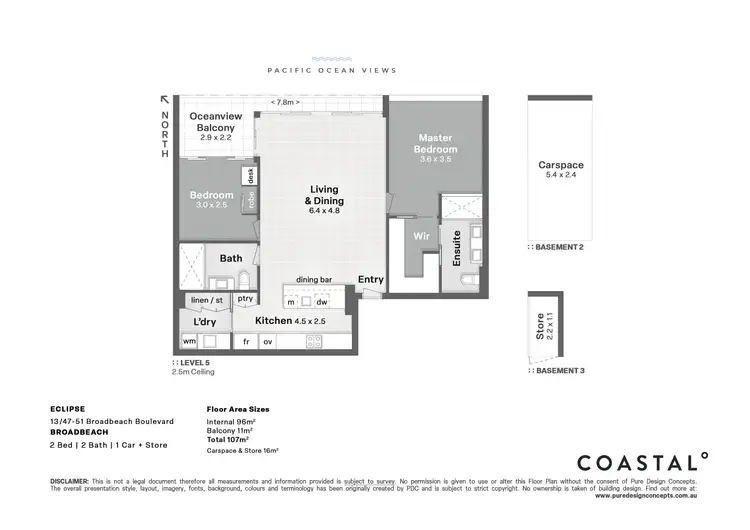 Floorplan of Homely apartment listing, 13/47-51 Broadbeach Boulevard, Broadbeach QLD 4218
