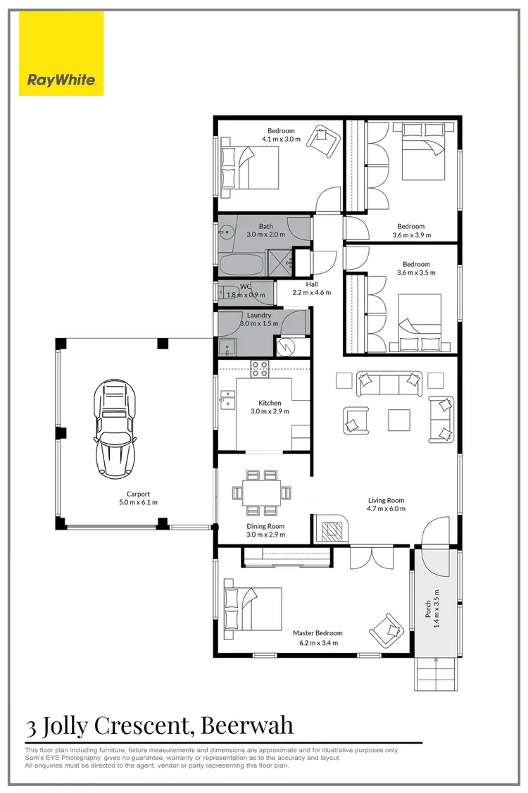 Floorplan of Homely house listing, 3 Jolly Crescent, Beerwah QLD 4519